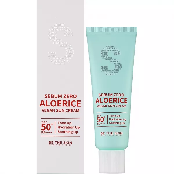 Be The Skin Sebum Zero Aloerice Vegan Sun Cream SPF50+ PA++++ �������������� ���� ��� ����