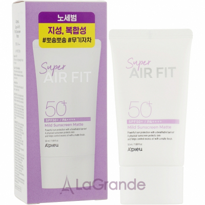 A'Pieu Super Air Fit Mild Sunscreen Matte SPF50+ PA++++   