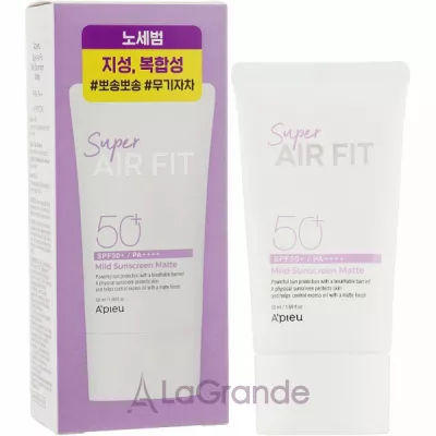 A'Pieu Super Air Fit Mild Sunscreen Matte SPF50+ PA++++   