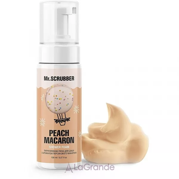 Mr.Scrubber Peach Macaron Shower Foam ��������������� ����� ��� ���� Peach Macaron