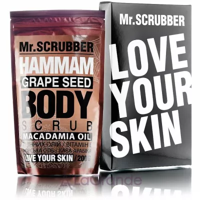 Mr.Scrubber Grape Seed Body Scrub Hammam Macadamia Oil     