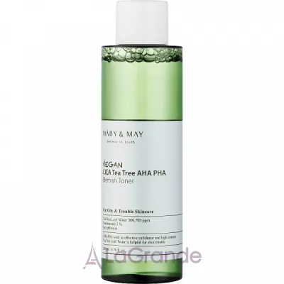 Mary & May Vegan Cica Tea Tree AHA PHA Toner       