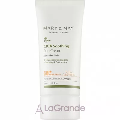 Mary & May CICA Soothing Sun Cream SPF50+ PA++++  