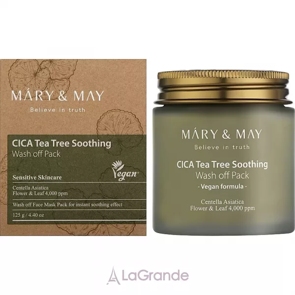 Mary & May Cica Tea Tree Soothing Wash Off Pack ������������� ��������� ����� ��� ����