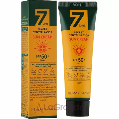 May Island 7 Days Secret Centella Cica Sun Cream SPF 50      