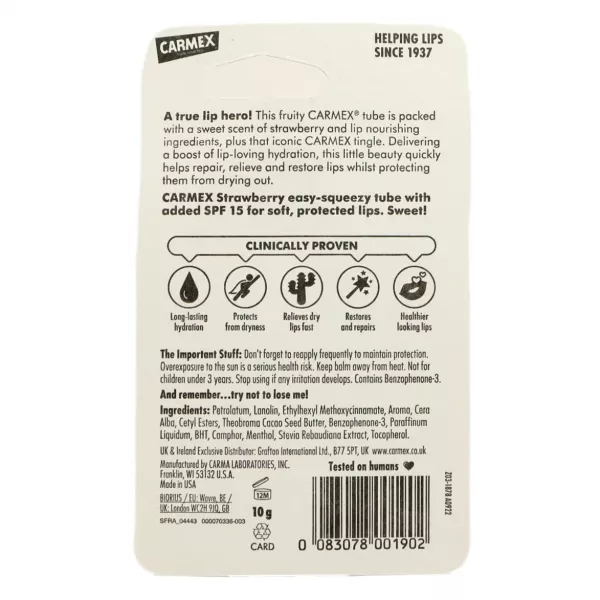 Carmex Moisturising Lip Balm SPF 15 Strawberry ����������� ������� ��� ���