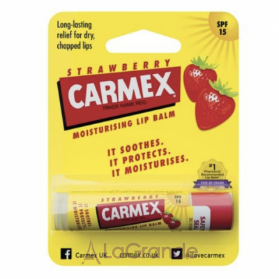 Carmex Moisturising Lip Balm SPF 15 Strawberry       ()