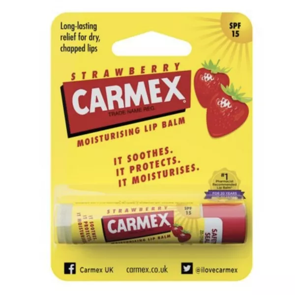 Carmex Moisturising Lip Balm SPF 15 Strawberry ������� ��� ��� �� ������ ��������� (����)