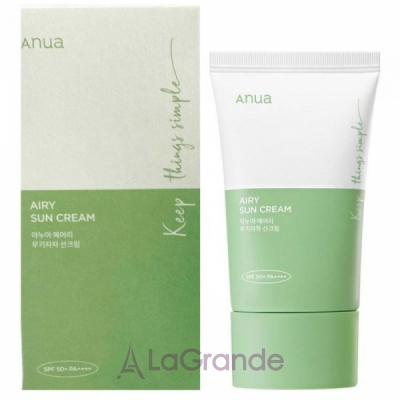 Anua Heartleaf Silky Airy Moisture Sunscreen SPF50+ PA++++ ̳     