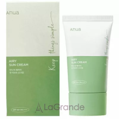 Anua Heartleaf Silky Airy Moisture Sunscreen SPF50+ PA++++      