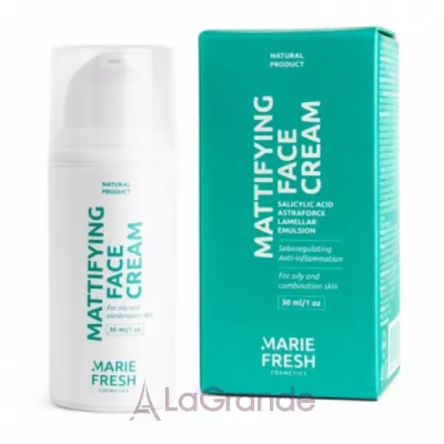 Marie Fresh Cosmetics Mattifying Cream With Salicylic Acid For Oily And Combination Skin          