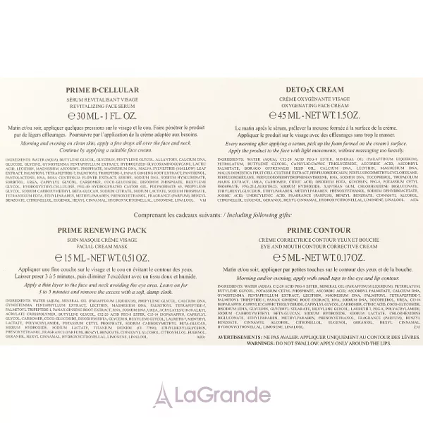 Valmont Deto2x Cream Set ���� (cr/45ml + ser/30ml + mask/15ml + eye/cr/5ml)