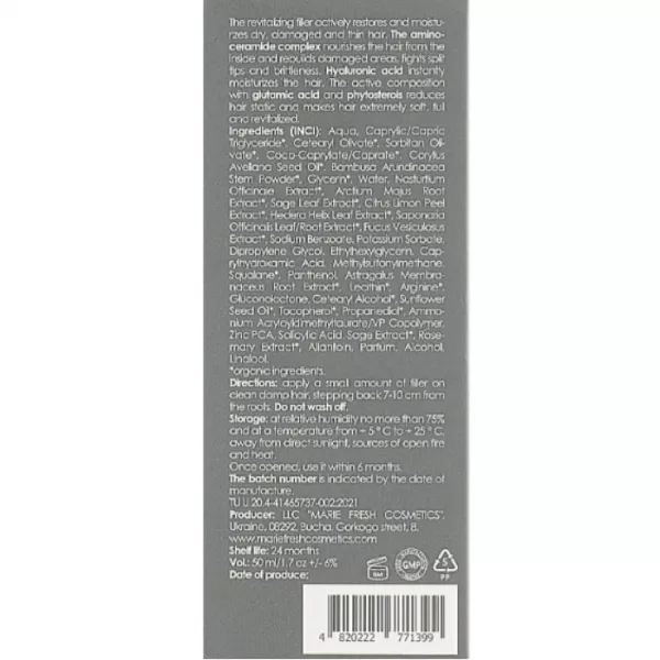 Marie Fresh Cosmetics Professional Hair Series Revitalizing Filler ������ ��� ����� �������� �����