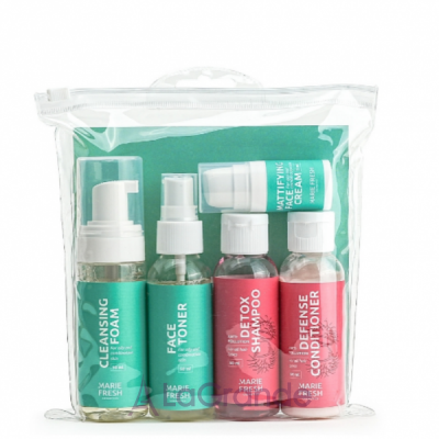 Marie Fresh Cosmetics Try Me Set (f/foam/50ml + f/ton/50ml + h/shm/50ml + h/cond/50ml + f/cr/5ml)       