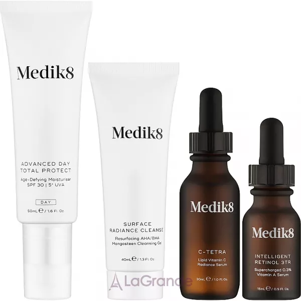 Medik8 The CSA Kit Retinol Edition ����� (cl/gel/40ml + ser/30ml + cr/50ml + ser/15ml)