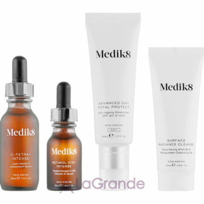 Medik8 The CSA Philosophy Kit For Men    (cr/50ml + ser/15ml + ser/30ml + gel/40ml)