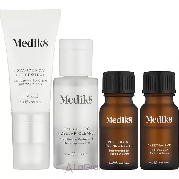 Medik8 The CSA Kit Eye ����� �� ����� �� ����� ������ ���� (serum/7 ml + cr/15 ml + serum/7 ml + cleanser/30 ml)