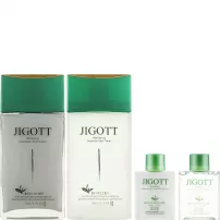 Jigott Well Being Green Tea Set ���� (emulsion/150ml + toner/150ml + emulsion/30ml + toner/30ml)