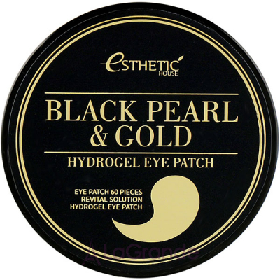 Esthetic House Black Pearl & Gold Hydrogel Eye Patch            