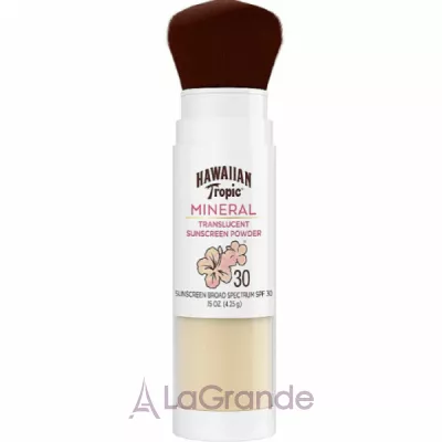 Hawaiian Tropic Mineral Translucent Sunscreen Powder Brush SPF 30 C   