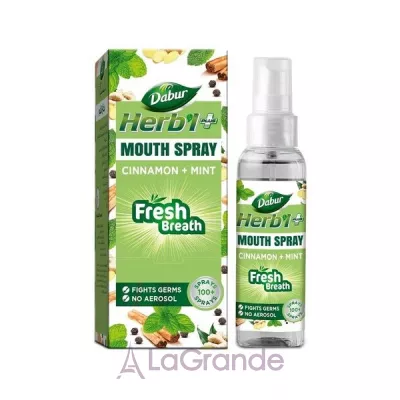 Dabur Herb'l Plus Fresh Breath Cinnamon+Mint Mouth Spray    