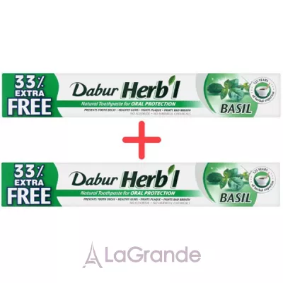 Dabur Herbl Basil Natural Toothpaste     2   75 + 25 