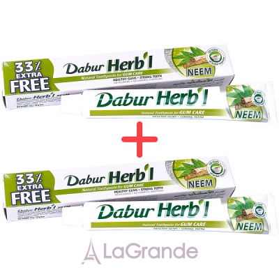 Dabur Herbl Neem Natural Toothpaste    ͳ 2   75 + 25 