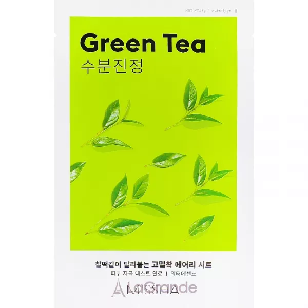 Missha Airy Fit Green Tea Sheet Mask ����� ��� ���� � ���������� �������� ���