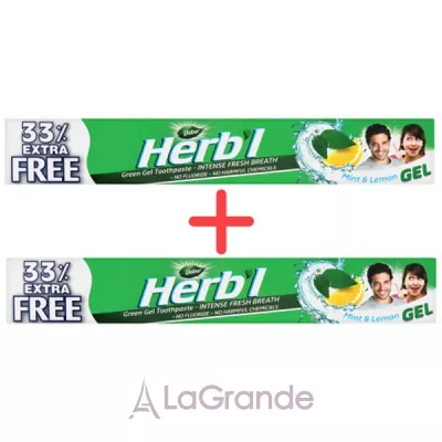 Dabur Herbl Mint & Lemon Natural Toothpaste     '    2   60+20 