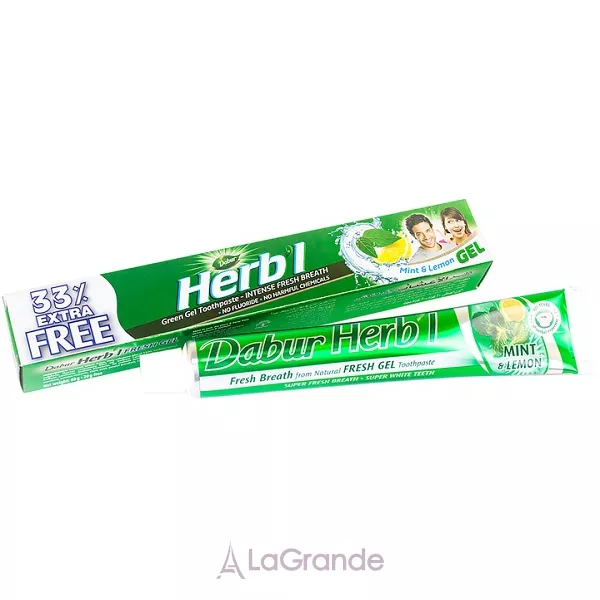 Dabur Herb�l Mint & Lemon Natural Toothpaste �������� ������ ����� ������ ���� ���� � ����� 2 �� � 60+20 ��