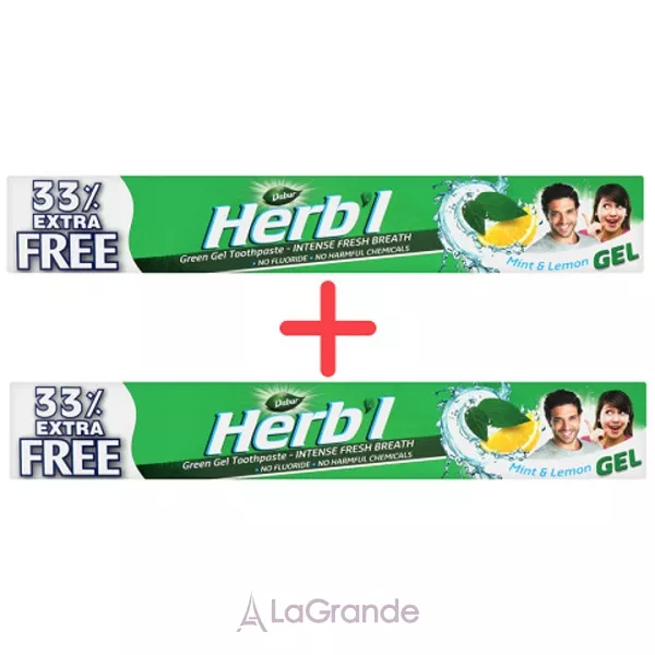 Dabur Herb�l Mint & Lemon Natural Toothpaste �������� ������ ����� ������ ���� ���� � ����� 2 �� � 60+20 ��