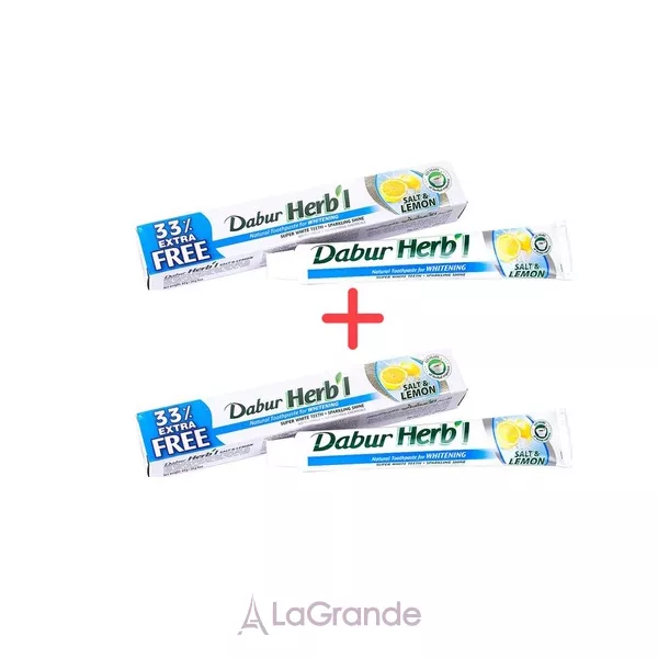 Dabur Herb�l Salt & Lemon Natural Toothpaste �������� ����� ����� ³������� 2 �� � 60 + 20 �