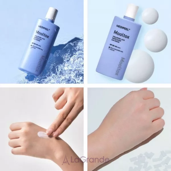 Medi-Peel Hyaluronic Acid Mooltox Water Glow Sun Serum SPF 50+ PA++++ ������������ ��������� ��� �������
