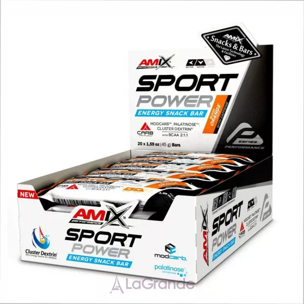 Amix Sport Power Energy Snack Bar With Caffeine Blood Orange ���������� �������������� �������� � �������� 