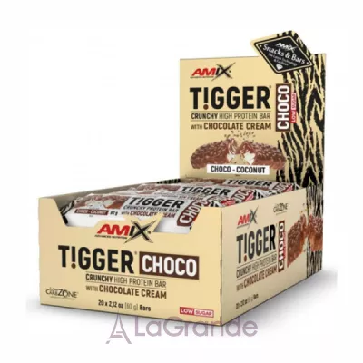 Amix Tigger Zero Choco Protein Bar Choco-Coconut   