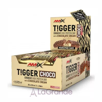 Amix Tigger Zero Choco Protein Bar Marzipan Cake   