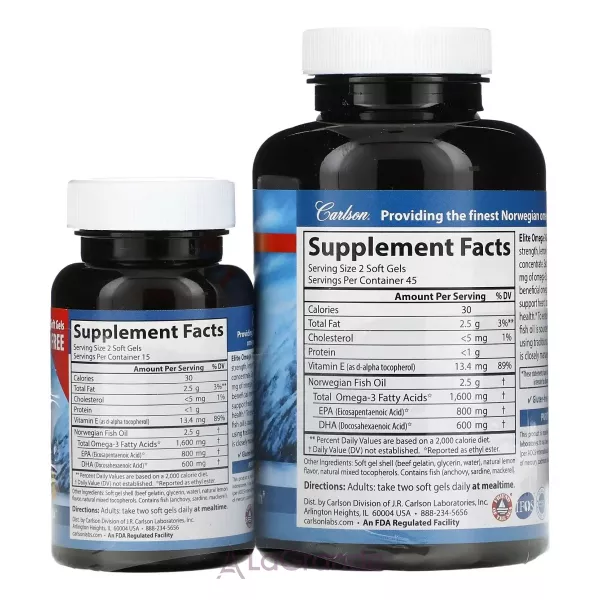 Elite Omega-3 Gems 90+30 Softgels ����� �����-3 (90+30 ������)