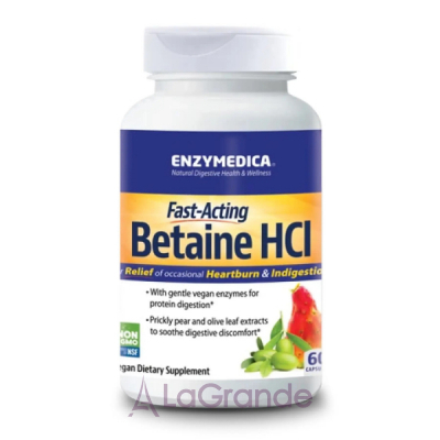 Enzymedica Betaine HCI 600mg 