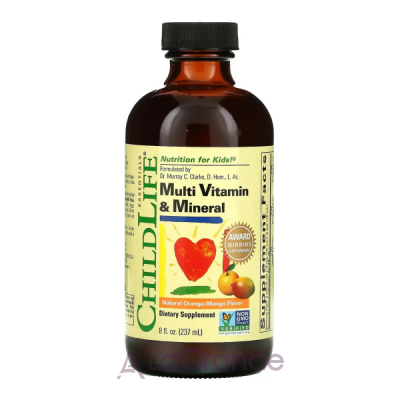 ChildLife Essentials Multi Vitamin & Mineral Liquid Orange Mango          