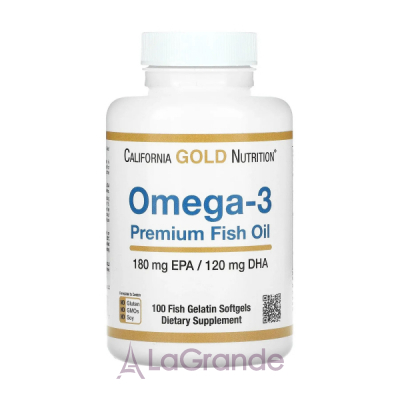 California Gold Nutrition Omega-3 Premium Fish Oil 180mg -3