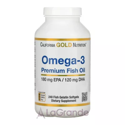 California Gold Nutrition Omega-3 Premium Fish Oil 180mg -3