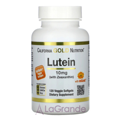 California Gold Nutrition Lutein 10mg       