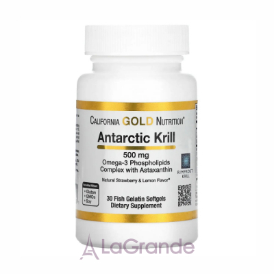 California Gold Nutrition Antarctic Krill 500mg    -    -3  