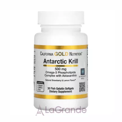 California Gold Nutrition Antarctic Krill 500mg    -   -3  