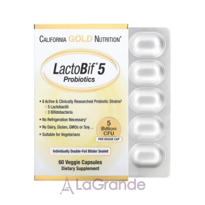 California Gold Nutrition LactoBif 5 Probiotics 