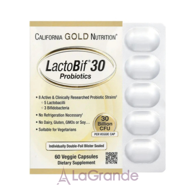 California Gold Nutrition LactoBif 30 Probiotics 