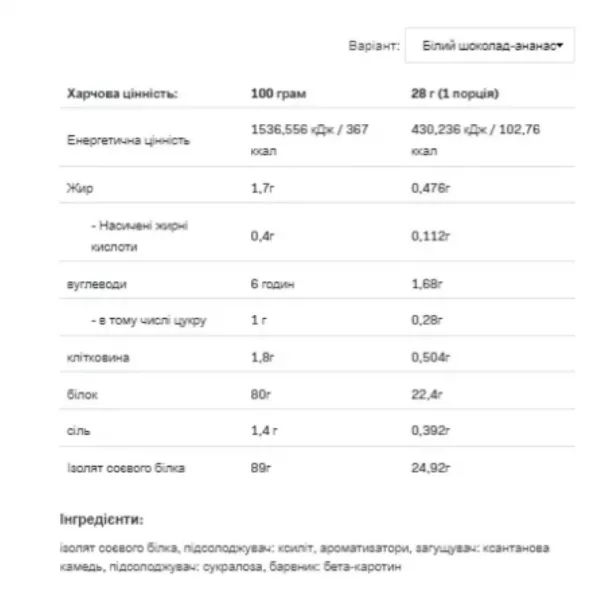 Allnutrition Soy Protein White Cholocate Pineapple ������ ����� 