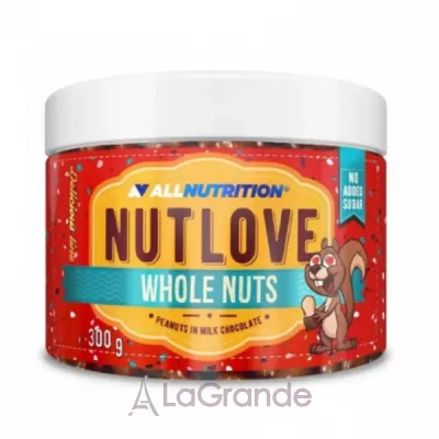 Allnutrition Nut Love Whole Nuts Peanuts In Milk Chocolate     