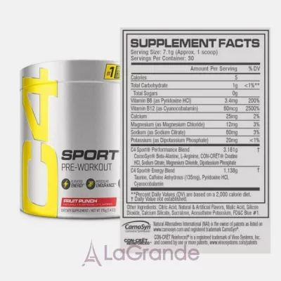 Cellucor C4 Sport Pre-Workout Fruit Punch   