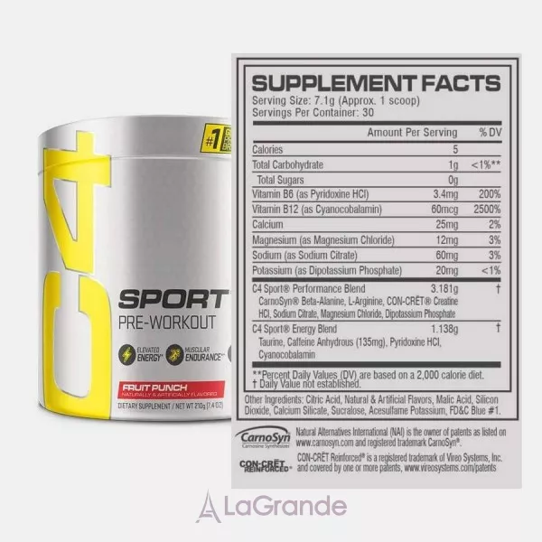 Cellucor C4 Sport Pre-Workout Fruit Punch ����������������� �������� �� ������ 